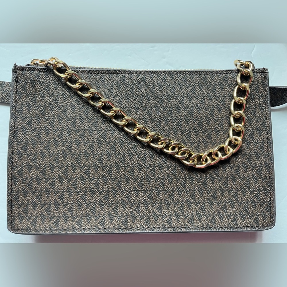 Michael Kor’s Brown Monogram Belt Bag, NWT, Smoke-Free Home